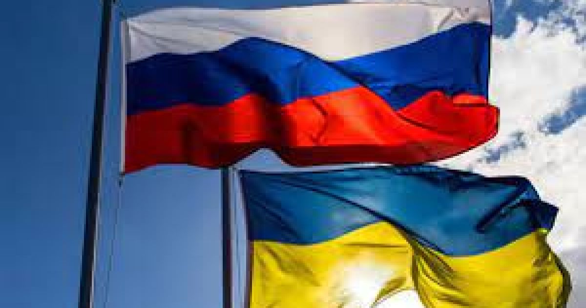 Флаг России и Украины